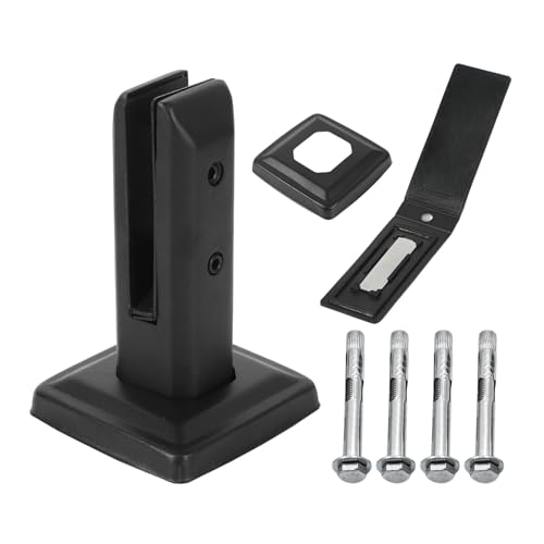 Stehende Glasklemme, Schwarz Glashalter Halterungen mit Schrauben aus 304 Edelstahl, H 160mm Pfostenklemmen für 10-13 mm/0,4-0,5 Zoll Glas, für Treppengeländer Zaun Pool Terrasse Zaun Balkon (1 Stück) Stehende Glasklemme, Schwarz Glashalter Halterungen mit Schrauben aus 304 Edelstahl, H 160mm Pfostenklemmen für 10-13 mm/0,4-0,5 Zoll Glas, für Treppengeländer Zaun Pool Terrasse Zaun Balkon (1 Stück) von Tokenhigh