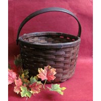 Antiker Korb W Swing Griff Bugholz Äußeren Rand Wunderbare Patina New England Antique Primitive von TokensandTales