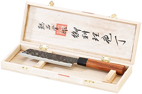 TokioKitchenWare Hackmesser: Fleischmesser mit Echtholzgriff, handgefertigt (Chinesische Messer, Nakiri, Fleischermesser) von TokioKitchenWare
