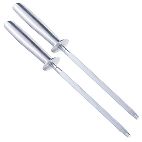 TokioKitchenWare Küchen-Werkzeuge: 2er-Set Marken-Wetzstähle für Stahlmesser mit 20 cm Schleifstab (Wetz-Stab, Wetz-Stähle) von TokioKitchenWare