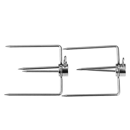 2 Stücke BBQ Fleischklammer Fleischnadel Für Durchmesser Von Drehspieß Grillspieß 11 Mm Und Kleiner Edelstahl BBQ Fleischklammer Fleischnadel Mit Feststellschraube Für Grillgut Grill Fleisch Gabeln 2 Stücke BBQ Fleischklammer Fleischnadel Für Durchmesser Von Drehspieß Grillspieß 11 Mm Und Kleiner Edelstahl BBQ Fleischklammer Fleischnadel Mit Feststellschraube Für Grillgut Grill Fleisch Gabeln von Tokiso