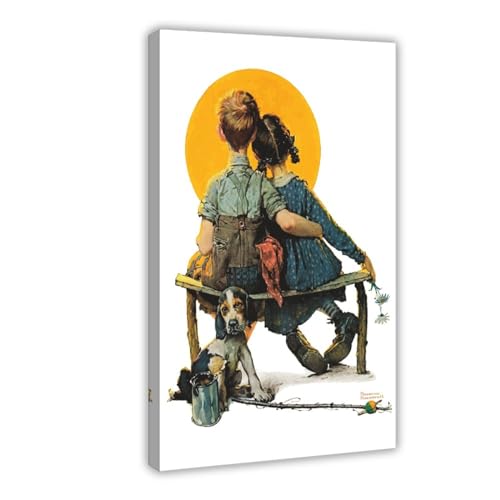Norman Rockwell Poster 9 Leinwand Poster Wandkunst Dekor Druck Bild Gemälde für Wohnzimmer Schlafzimmer Dekoration Rahmenstil 20 x 30 cm von Tokiso