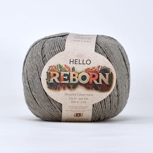 Reborn Recycelte Baumwolle – Overcast – 200 g DK Häkel-/Strickgarn von Tokiso