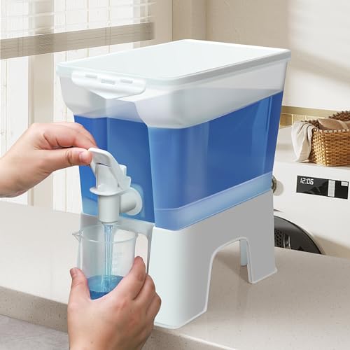 Tokokimo 2 Stück Waschmittelspender 4,5 l Große Aufbewahrung, Waschmittelspender mit Wasserhahn - Weichspüler Aufbewahrungsbox, Waschküchen-Organisation, Waschmittelbehälter für Weichspüler Tokokimo 2 Stück Waschmittelspender 4,5 l Große Aufbewahrung, Waschmittelspender mit Wasserhahn - Weichspüler Aufbewahrungsbox, Waschküchen-Organisation, Waschmittelbehälter für Weichspüler von Tokokimo