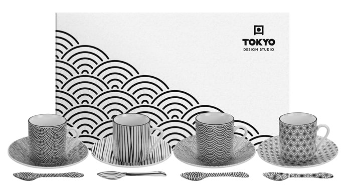 Espresso-Set - Tokyo Design Studio - Nippon Black - minimalistisch - 80ml - 12-teilig Espresso-Set - Tokyo Design Studio - Nippon Black - minimalistisch - 80ml - 12-teilig von Tokyo Design Studio
