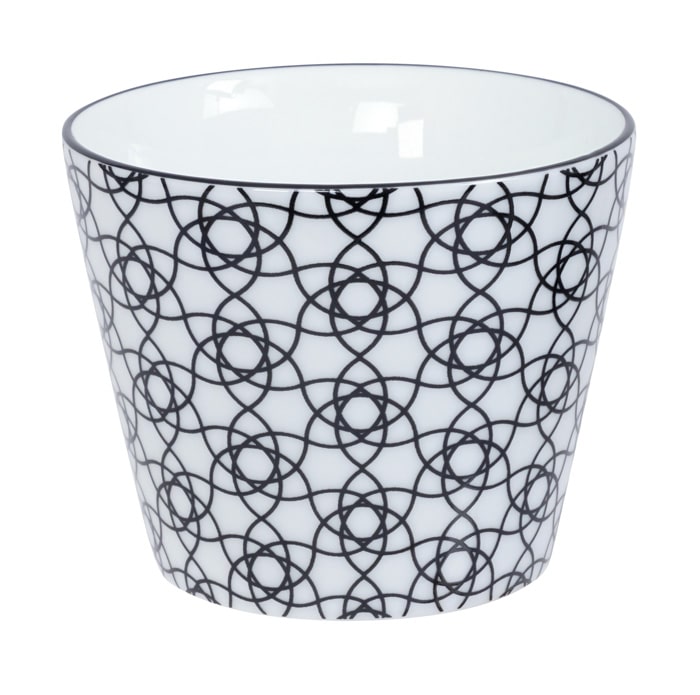Espressotasse mit schwarz-weißen Streifen - Nippon Schwarz - 180 ml Espressotasse mit schwarz-weißen Streifen - Nippon Schwarz - 180 ml von Tokyo Design Studio
