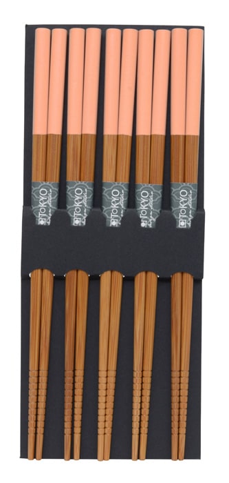 Essstäbchen-Set mit rosa Spitze - 5 Paare Essstäbchen-Set mit rosa Spitze - 5 Paare von Tokyo Design Studio