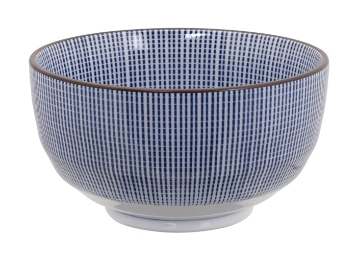 Japanische Porzellanschüssel - Sendan Tokusa - Blaue Streifen - 12,8 x 6,8 cm 500 ml Japanische Porzellanschüssel - Sendan Tokusa - Blaue Streifen - 12,8 x 6,8 cm 500 ml von Tokyo Design Studio