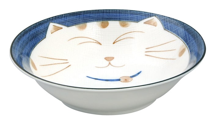 Keramikschale - Kawai Katze - Blau mit Katzenmotiv - 450ml 16.5cm Keramikschale - Kawai Katze - Blau mit Katzenmotiv - 450ml 16.5cm von Tokyo Design Studio