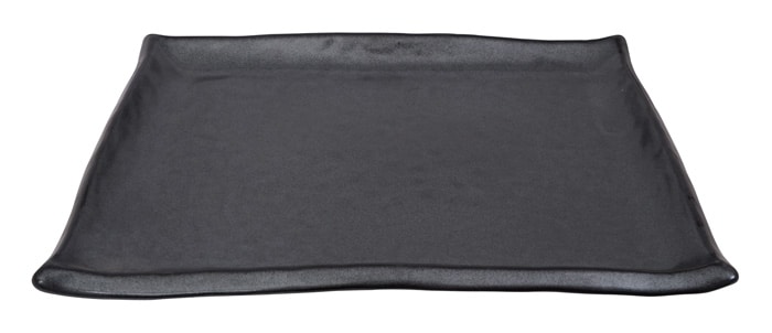 Mattschwarzer rechteckiger Teller - Tetsu Kessho Matte - 30 x 23 cm von Tokyo Design Studio