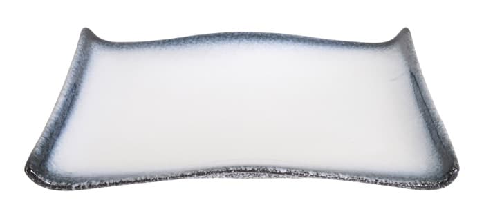 Rechteckiger Teller - Tajimi - Grau-Weißes Design - 30 x 22,2 x 2 cm von Tokyo Design Studio