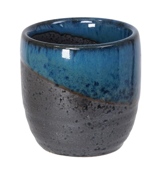 Saketasse in Blau-Schwarz - Handgefertigte Keramik - 4,5 x 4,5 cm Saketasse in Blau-Schwarz - Handgefertigte Keramik - 4,5 x 4,5 cm von Tokyo Design Studio