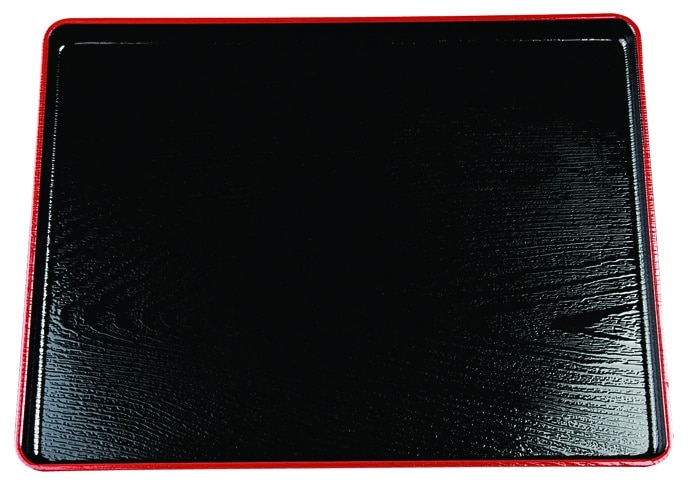 Schwarzes Lackware-Tablett - elegantes Design - 33 x 23 cm von Tokyo Design Studio