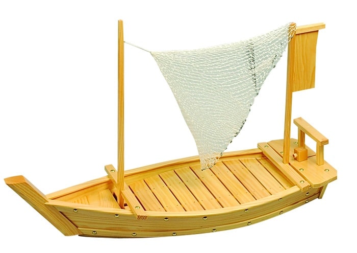 Sushi-Boot aus Holz - Tokyo Design Kitchen - 70 x 26,5 cm von Tokyo Design Studio