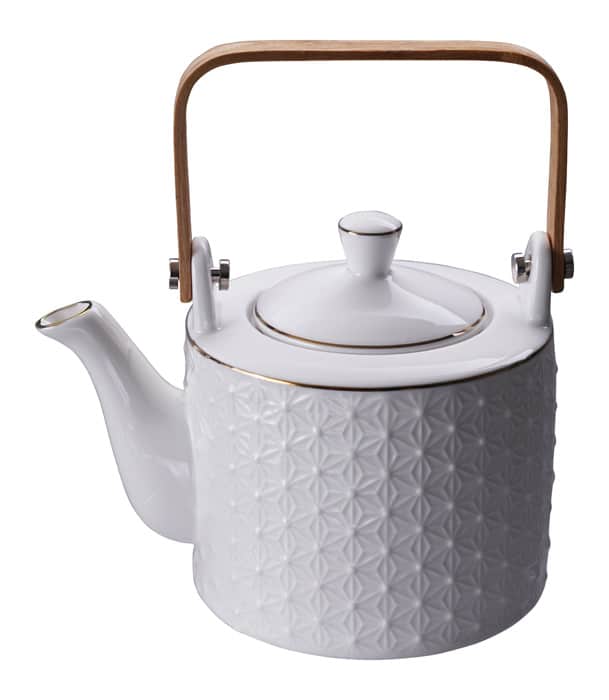 Teekanne aus Keramik mit Sternmuster - Nippon Weiß - 800ml Teekanne aus Keramik mit Sternmuster - Nippon Weiß - 800ml von Tokyo Design Studio