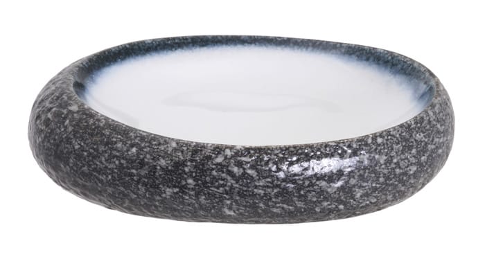 Tiefer Teller - Tajimi - Grau und Weiß - 27 x 21 x 5,5 cm von Tokyo Design Studio