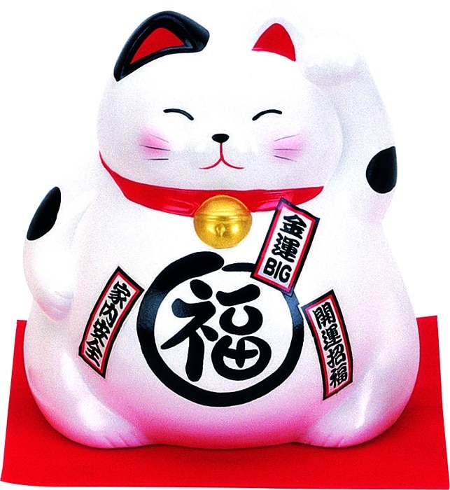 Weiße Glückskatzenfigur - Maneki Neko - 21 cm Weiße Glückskatzenfigur - Maneki Neko - 21 cm von Tokyo Design Studio