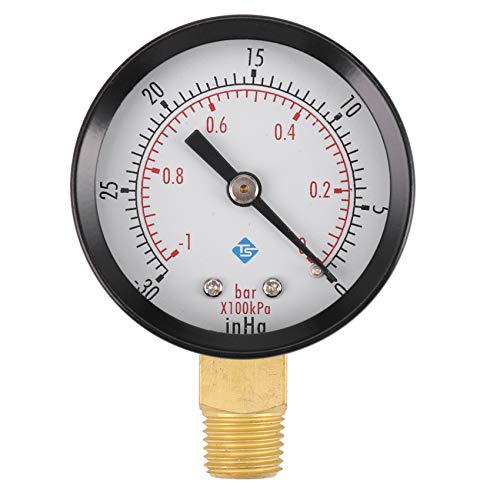 Tolaily 0 ~ -30inHg 0 ~ -1bar Mini Dial Luftdruckpruefer Barometer Meter Vacuum Manometer Doppelskala Zifferblatt Schwarz Tolaily 0 ~ -30inHg 0 ~ -1bar Mini Dial Luftdruckpruefer Barometer Meter Vacuum Manometer Doppelskala Zifferblatt Schwarz von Tolaily