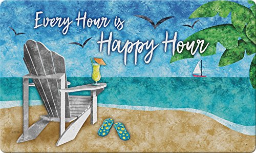 Toland Home Garden Happy Hour Beach 800401 Fußmatte mit tropischem Motiv, 45,7 x 76,2 cm von Toland Home Garden