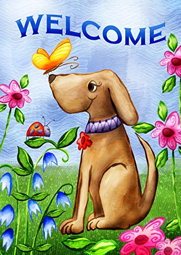 Toland Home Garden Willkommen-Hund, Bunt von Toland Home Garden