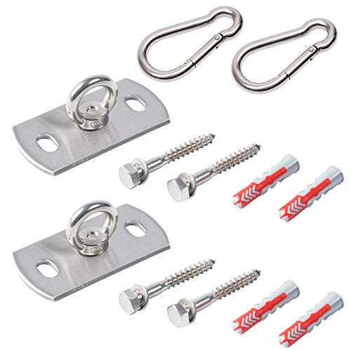 Toldoro® Hängematte Befestigung aus Edelstahl bestehend aus 2X Wandhalterung/Halterung Hängematte/Aufhängeset für Hängematte zwischen 2 Wänden oder Balkon von Toldoro