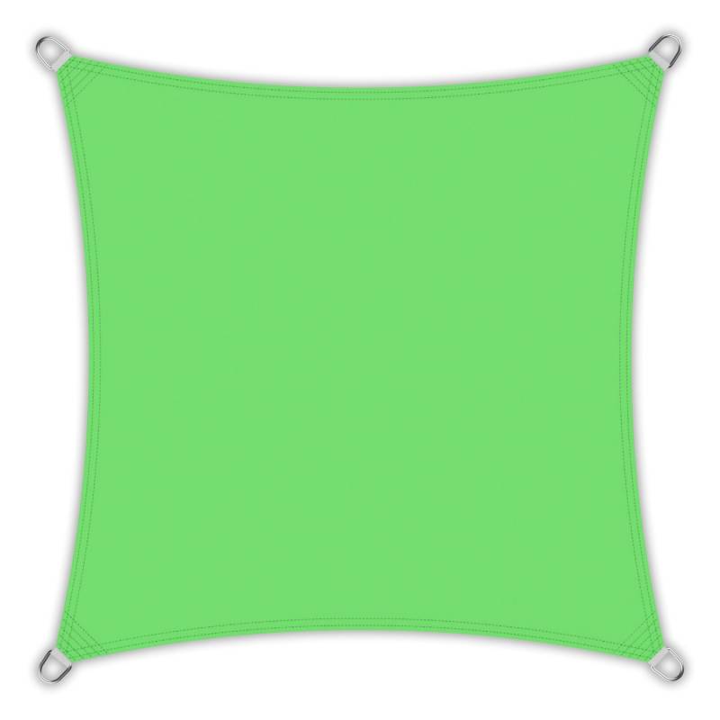 Toldoro Sonnensegel Quadrat 5,6x5,6m UPF50+ PES Regendicht UV-Schutz Sonnenschutz Terrasse Garten Apfelgrün von Toldoro