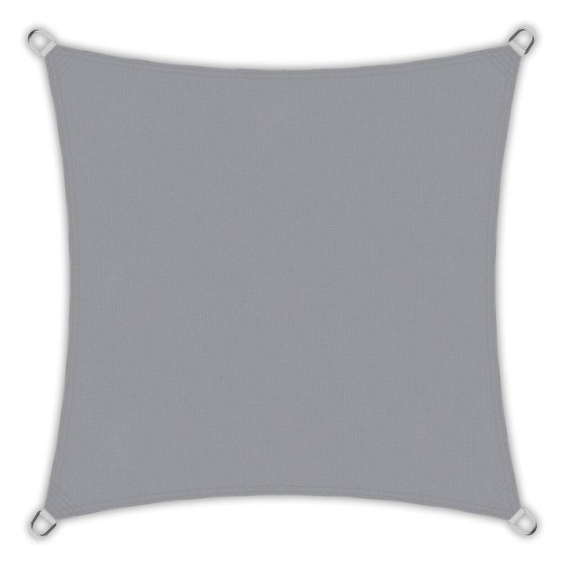 Toldoro Sonnensegel Quadrat 5x5m HDPE Luft & Wasserdurchlässig UV-Schutz Garten Hellgrau von Toldoro