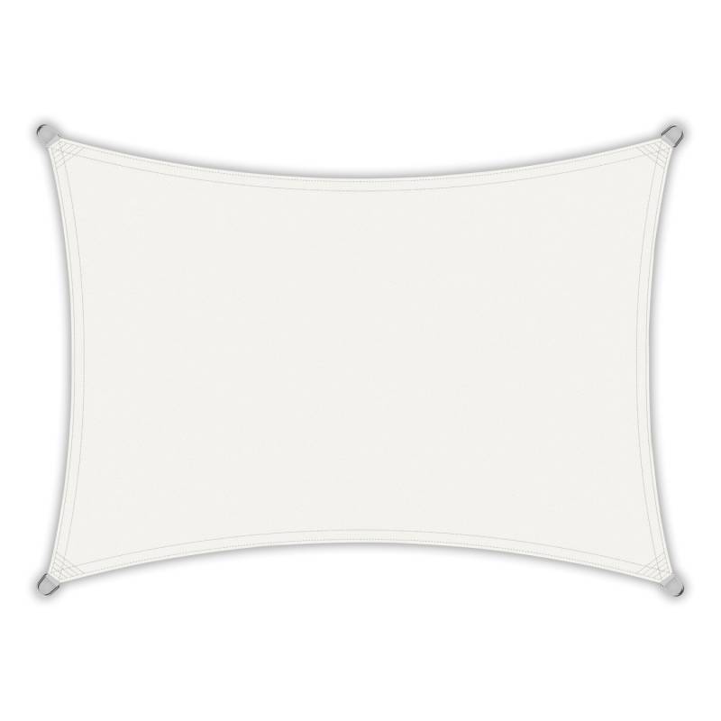 Toldoro Sonnensegel Rechteck 6x3m HDPE Luft & Wasserdurchlässig UV-Schutz Garten Cremeweiß von Toldoro