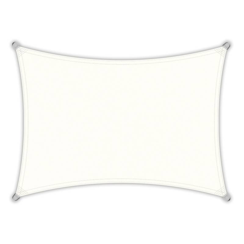 Toldoro Sonnensegel Rechteck 6x3m UPF50+ PES Regendicht UV-Schutz Sonnenschutz Terrasse Garten Cremeweiß von Toldoro