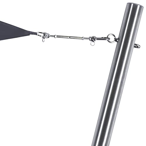 Toldoro® 2,5m Sonnensegelmast mit Augbolzen / Ø70mm Wandung rostfreier Sonnensegelmast aus V2A Edelstahl/Pfosten für Sonnensegel/Stabiler Sonnensegel Mast von Toldoro