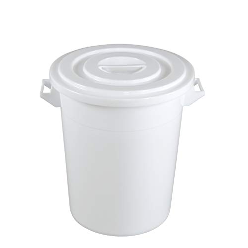 TOLEGANO 35l lebensmittelechter Eimer mit Deckel Weiss Universaltonne Wasserbehälter Futtertonne Tonne Futtereimer mit Deckel Kunststoffeimer Plastik plastikeimer Kübel Pferd Hobbock Storage Bucket TOLEGANO 35l lebensmittelechter Eimer mit Deckel Weiss Universaltonne Wasserbehälter Futtertonne Tonne Futtereimer mit Deckel Kunststoffeimer Plastik plastikeimer Kübel Pferd Hobbock Storage Bucket von Tolegano