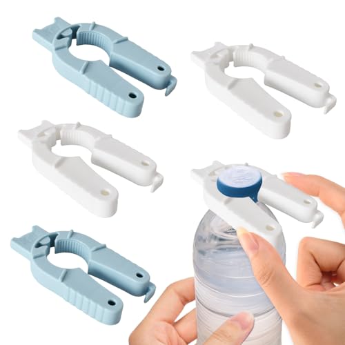 4 Multifunktionaler Stück Flaschenöffner, 3-In-1 Kunststoffe Deckelöffner Multifunktionaler Flaschenöffner Hilfe Bottle Cap Deckelöffner Geeignet für Wasserflaschen-Schraubverschlüsse, Dosen von Tolenre