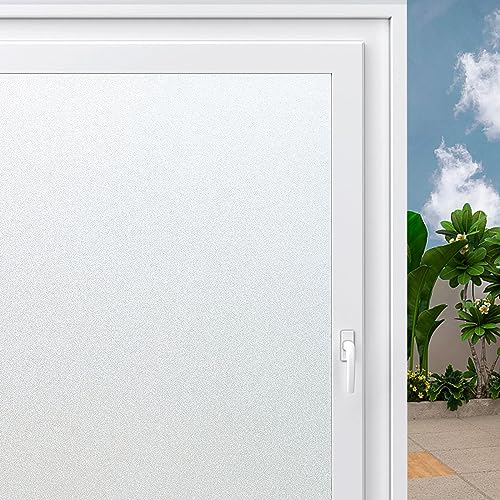 Fensterfolie Blickdicht Sichtschutzfolie, Fensterfolie Milchglasfolie Sichtschutzfolie, Mattglasfolie Haftend Folie, Sichtschutzfolie Fenster mit Anti-UV Statische Haftung Folie (30 x 200cm) (B) von Tolenre