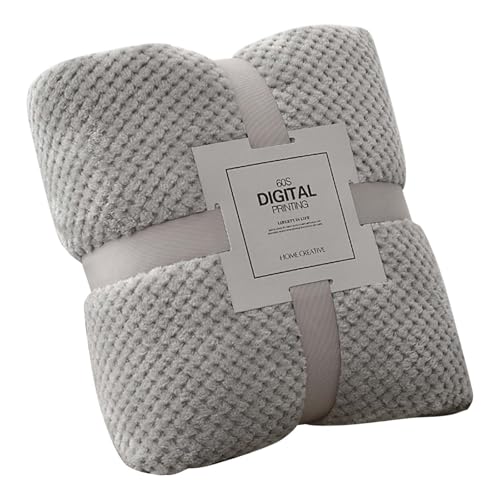Sofa Decke Kuscheldecke 150x200cm, Flauschig Decke Flanell Tagesdecke Decke, Sofa Überwurf Extraweiche Sofadecke Wohndecke Überwurf Decke für Bett Sofa Schlafzimmer Mutter Freundin Geschenk (Grau) von Tolenre