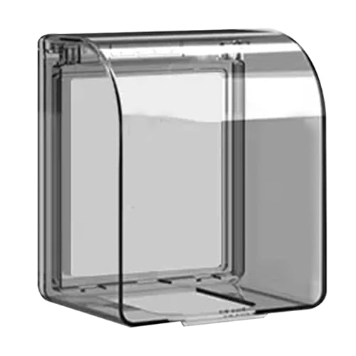 Wasserdichte Schalter Stecker, Wandschalter Steckdose, Außensteckdosen Wasserdicht, Schalter Stecker Wasserdichte Box, Fall Spritzschutz Box Cover, Anti Stromschlag Schalter Schutzhülle (Schwarz) von Tolenre