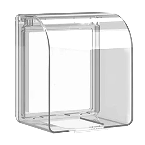 Wasserdichte Schalter Stecker, Wandschalter Steckdose, Außensteckdosen Wasserdicht, Schalter Stecker Wasserdichte Box, Fall Spritzschutz Box Cover, Anti Stromschlag Schalter Schutzhülle (Transparent) von Tolenre