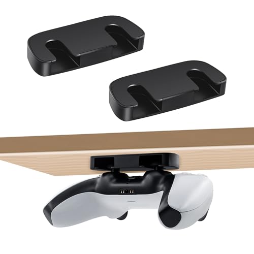 Tolesum 2PCS Ständer für PS5 Controller, Unterm Tisch Halterung für PS5, Horizontaler Tisch Halterung mit Klebeband für PS4, Tisch Aufbewahrung Under Desk Holder für PS4/PS5 Controller Zubehör von Tolesum