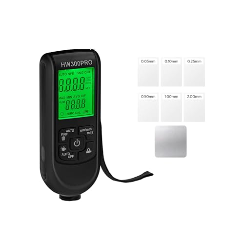 Tolesum Digitales Schichtdickenmessgerät, Lackmessgerät Auto mit Tragbarem Seil,0-2000 um Lackdickenmessgerät,Auto-Lackschichtdickenmessgerät für Gebrauchtwagenkäufer-Schwarz von Tolesum