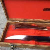 Mitte Des Jahrhunderts Boxmesser Und Gabel Servieren Set Made in Japan von TollBranchFarm