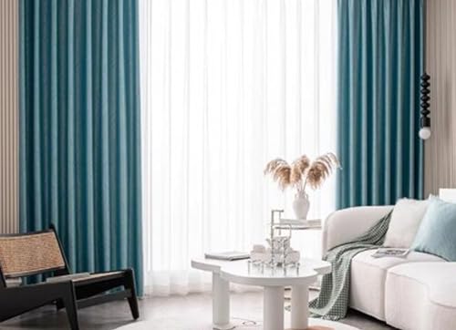 Tolldek 2er Pack Verdunkelungsvorhang mit Ösen, Verdunkelungsvorhang Extra Breit Einfarbig, Polyester Ösen Vorhang Gardinenschiene für Deko Wohnzimmer Schlafzimmer, B 132 x H 115cm, Blau Tolldek 2er Pack Verdunkelungsvorhang mit Ösen, Verdunkelungsvorhang Extra Breit Einfarbig, Polyester Ösen Vorhang Gardinenschiene für Deko Wohnzimmer Schlafzimmer, B 132 x H 115cm, Blau von Tolldek