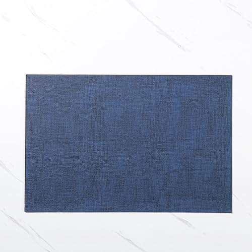 Tolldek 4er Tischset Deko, PU Leder Tischuntersetzer Gewebt Muster, Quadratisch Tisch Platzset Abwaschbar Natur für Küche Speisetisch, Marineblau, 30x45CM Tolldek 4er Tischset Deko, PU Leder Tischuntersetzer Gewebt Muster, Quadratisch Tisch Platzset Abwaschbar Natur für Küche Speisetisch, Marineblau, 30x45CM von Tolldek