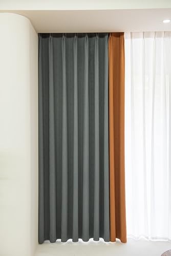 Tolldek Vorhang Blickdicht Extrabreit 2er Set, Grau Braun Vorhang UV Schutz Patchwork Zweifarbig, Chenille Ösen Vorhang Fenster Verdunkeln für Wohnzimmer, B 107 x H 115cm Tolldek Vorhang Blickdicht Extrabreit 2er Set, Grau Braun Vorhang UV Schutz Patchwork Zweifarbig, Chenille Ösen Vorhang Fenster Verdunkeln für Wohnzimmer, B 107 x H 115cm von Tolldek