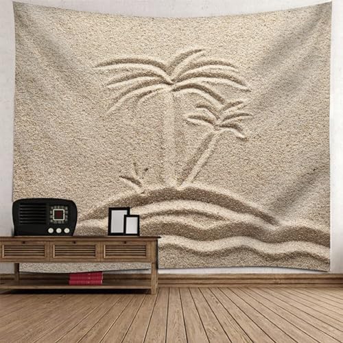 Tolldek Wandteppich Beige 300 x 256 cm, Natur Landschaft Wandteppiche Sand Palmenbaum Wandtuch Wandbehänge für Tischdecke Schlafzimmer Decor Tolldek Wandteppich Beige 300 x 256 cm, Natur Landschaft Wandteppiche Sand Palmenbaum Wandtuch Wandbehänge für Tischdecke Schlafzimmer Decor von Tolldek