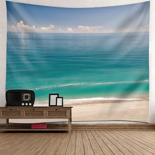 Tolldek Wandteppich Blau Grün 150 x 130 cm, Landschaft Natur Tapisserie Wandbehang Strand Meer Himmel Wandteppiche Wandtücher mit Art Nature Home Dekorationen Tolldek Wandteppich Blau Grün 150 x 130 cm, Landschaft Natur Tapisserie Wandbehang Strand Meer Himmel Wandteppiche Wandtücher mit Art Nature Home Dekorationen von Tolldek
