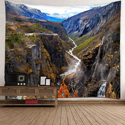 Tolldek Wandteppich Grau Grün 300 x 256 cm, Natur Landschaft Tapisserie Wandbehang Berg Wandtuch Wandtücher mit Art Nature Dekorationen Tolldek Wandteppich Grau Grün 300 x 256 cm, Natur Landschaft Tapisserie Wandbehang Berg Wandtuch Wandtücher mit Art Nature Dekorationen von Tolldek