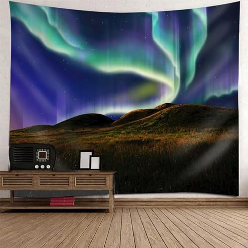 Tolldek Wandteppich Grün Lila Braun 150 x 130 cm, Natur Landschaft Wandteppiche Aurora Grasnarbe Tapisserie Wandbehänge für Wohnzimmer Kinderzimmer Tolldek Wandteppich Grün Lila Braun 150 x 130 cm, Natur Landschaft Wandteppiche Aurora Grasnarbe Tapisserie Wandbehänge für Wohnzimmer Kinderzimmer von Tolldek