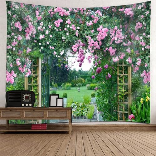 Tolldek Wandteppich Grün Rose 300 x 256 cm, Natur Landschaft Wandtuch Garten Tapisserie Wandbehang Wandtücher für Wohnzimmer Decor Tolldek Wandteppich Grün Rose 300 x 256 cm, Natur Landschaft Wandtuch Garten Tapisserie Wandbehang Wandtücher für Wohnzimmer Decor von Tolldek
