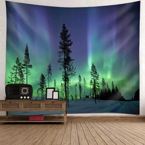 Tolldek Wandteppich Landschaft Natur 150 x 150 cm, Aurora Baum Tapisserie Wandbehang Blau Lila Grün Wandbehang Hausdekor für Wohnzimmer Wohnheim Wanddeko Tolldek Wandteppich Landschaft Natur 150 x 150 cm, Aurora Baum Tapisserie Wandbehang Blau Lila Grün Wandbehang Hausdekor für Wohnzimmer Wohnheim Wanddeko von Tolldek