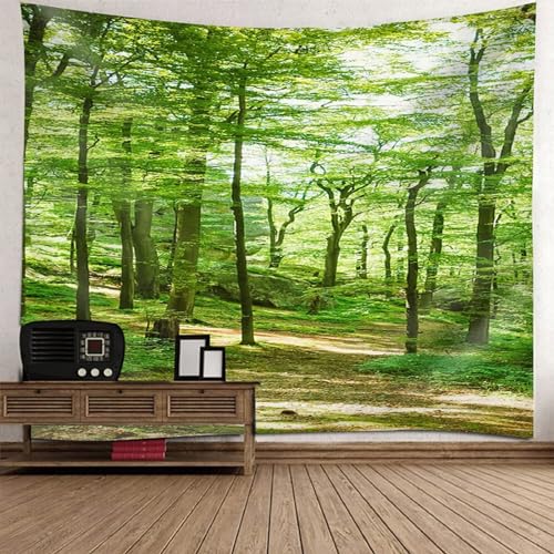 Tolldek Wandteppich Landschaft Natur 240 x 220 cm, Baum Wandteppiche Grün Tapisserie Hausdekor für Tischdecke Wohnzimmer Decor Tolldek Wandteppich Landschaft Natur 240 x 220 cm, Baum Wandteppiche Grün Tapisserie Hausdekor für Tischdecke Wohnzimmer Decor von Tolldek