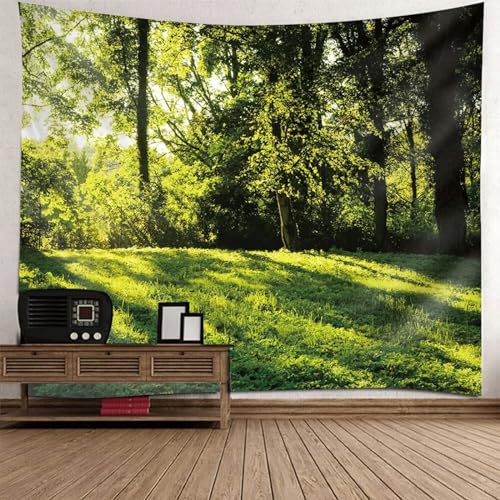Tolldek Wandteppich Landschaft Natur 240 x 220 cm, Gras Baum Tapisserie Grün Wandtuch Tapestry für Tischdecke Schlafzimmer Decor Tolldek Wandteppich Landschaft Natur 240 x 220 cm, Gras Baum Tapisserie Grün Wandtuch Tapestry für Tischdecke Schlafzimmer Decor von Tolldek